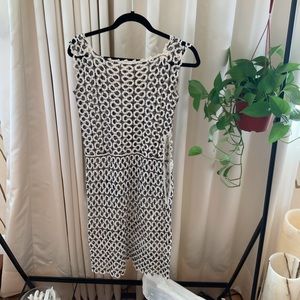 Hand crocheted  flower vintage 1930s dress